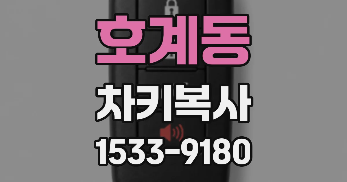 호계동 차키복사
