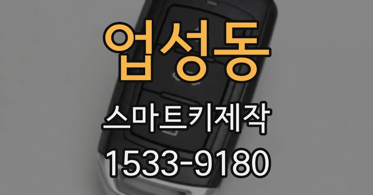 업성동 스마트키제작
