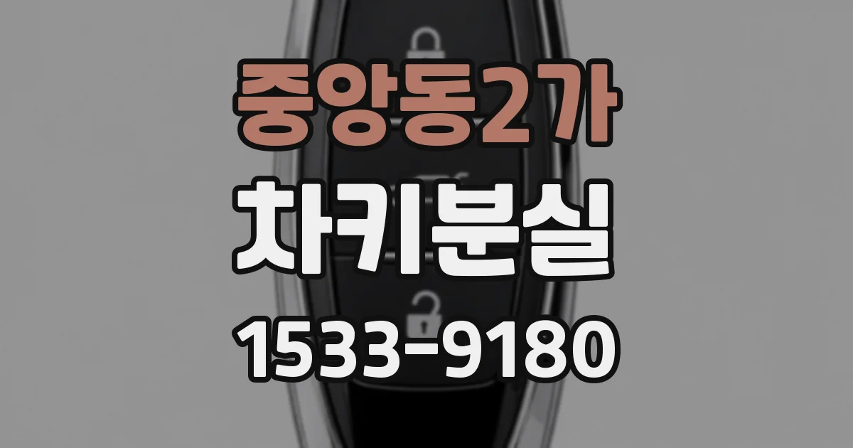 중앙동2가 차키분실