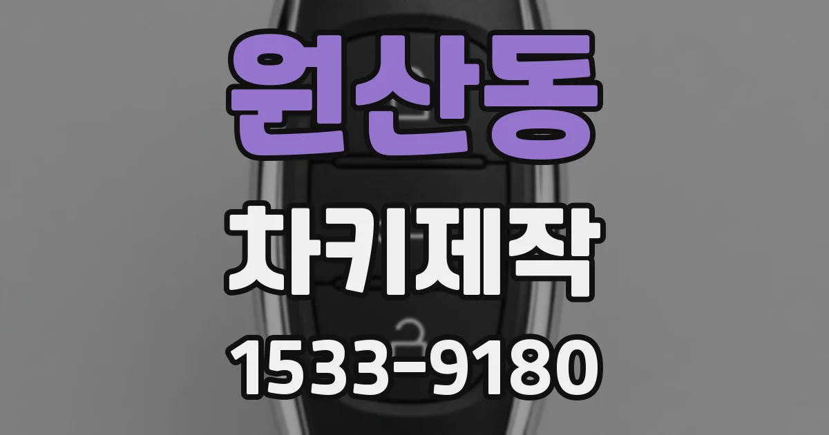 원산동 차키제작