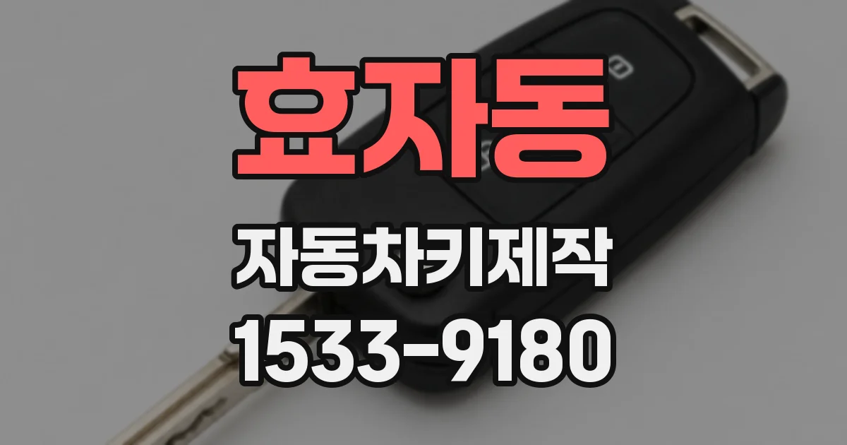 효자동 자동차키제작