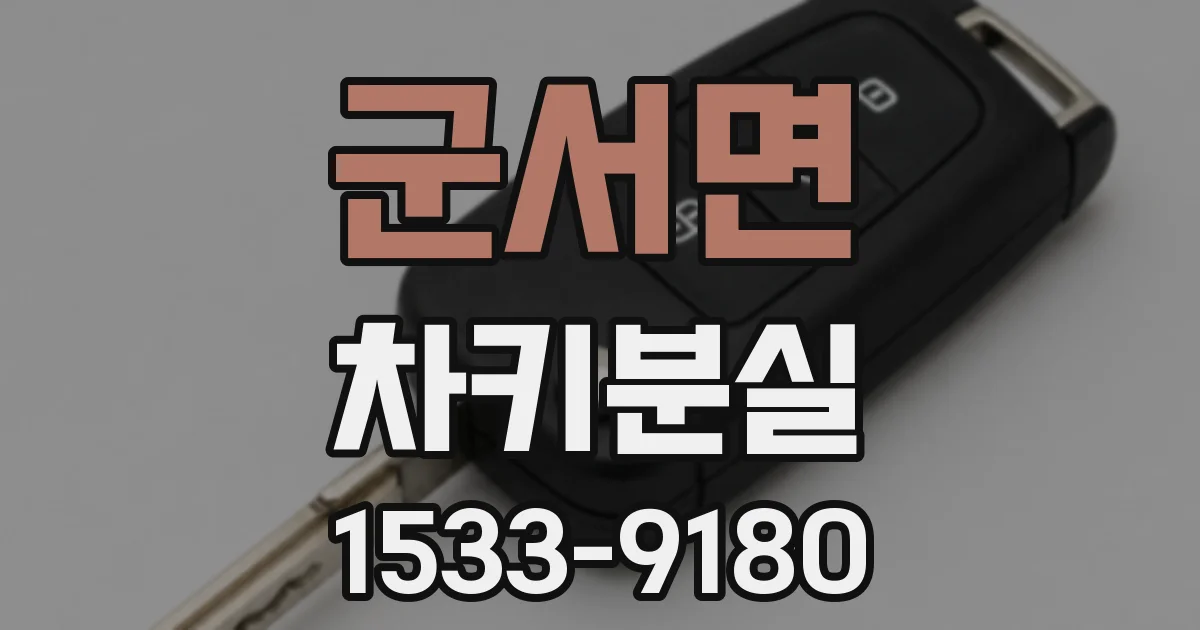 군서면 차키분실