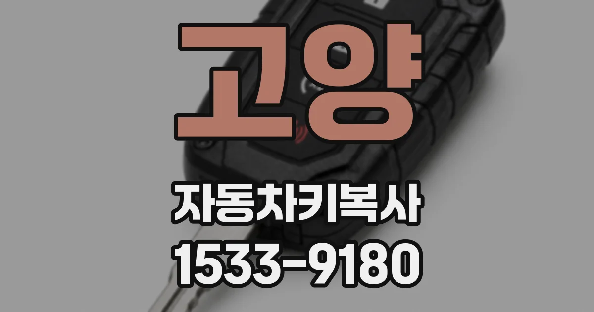 고양 자동차키복사