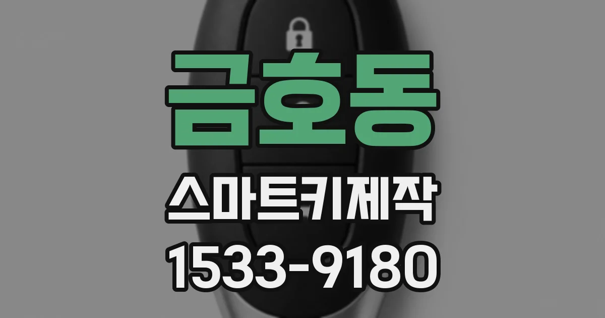 금호동 스마트키제작