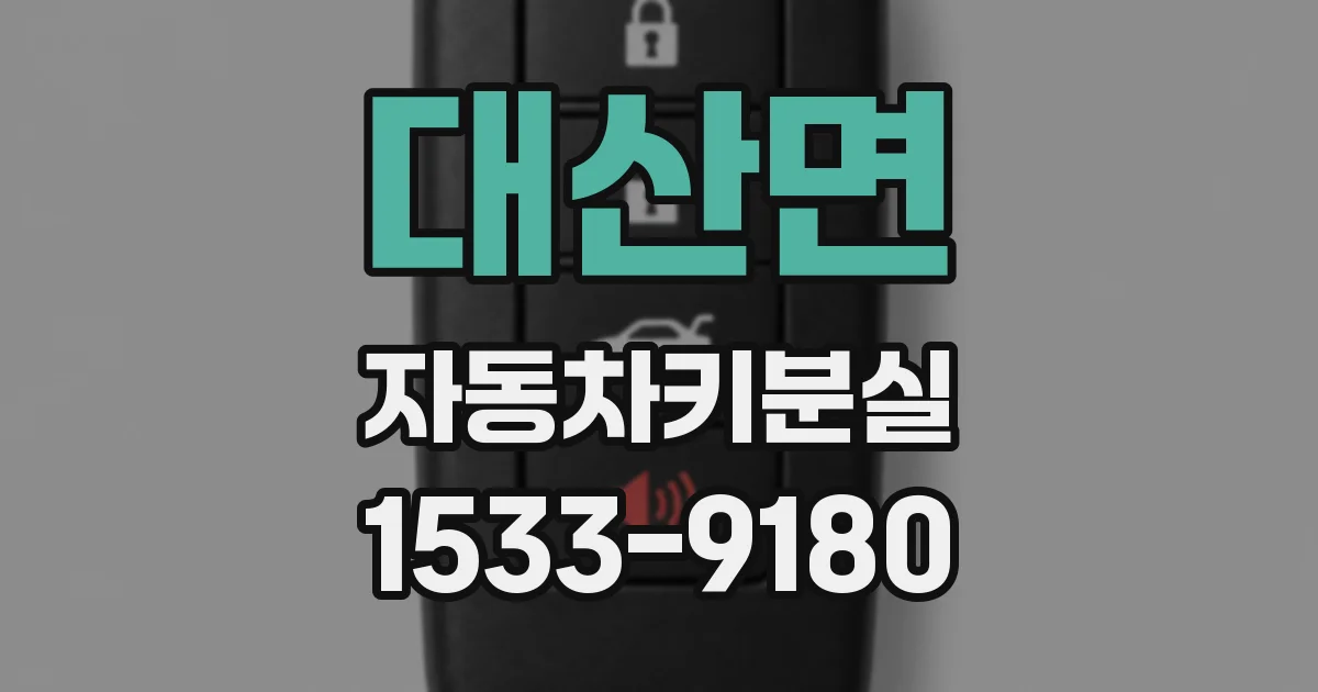대산면 자동차키분실