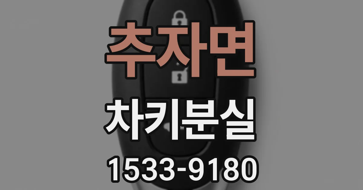 추자면 차키분실