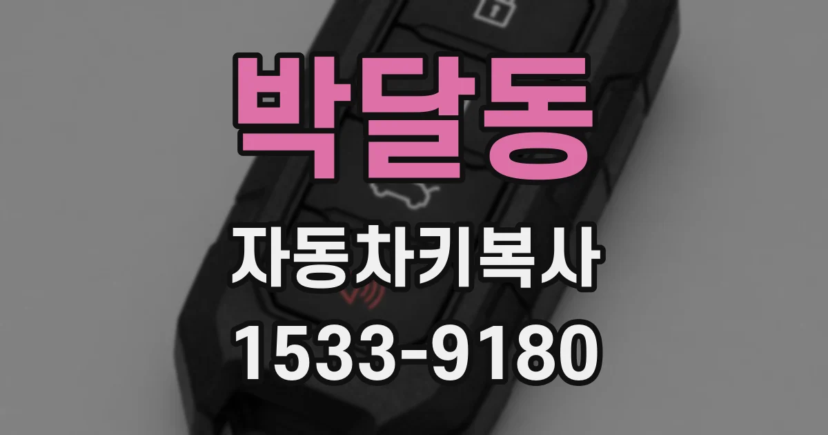 박달동 자동차키복사