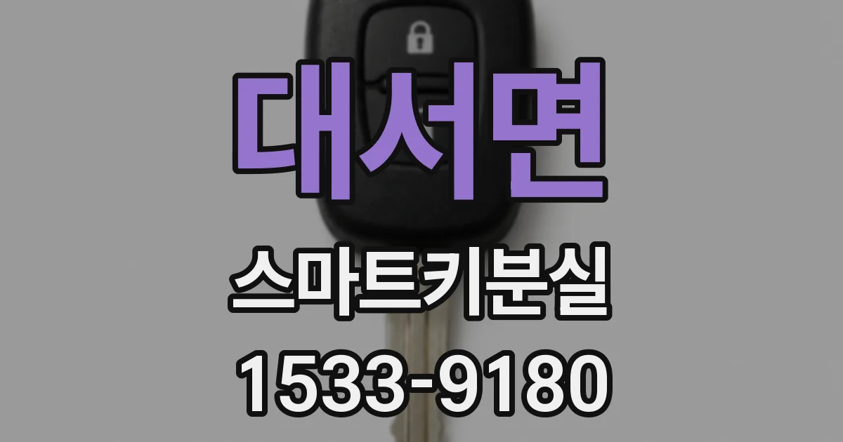 대서면 스마트키분실