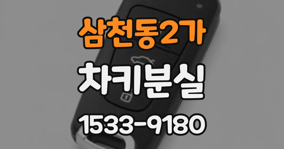 삼천동2가 차키분실