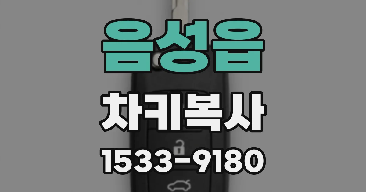 음성읍 차키복사