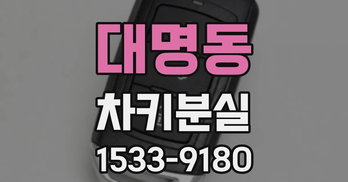 대명동 차키분실