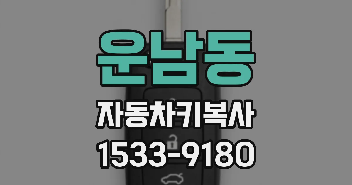 운남동 자동차키복사