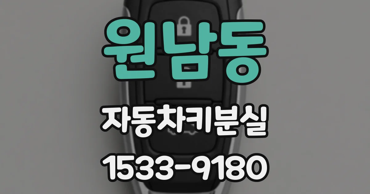 원남동 자동차키분실