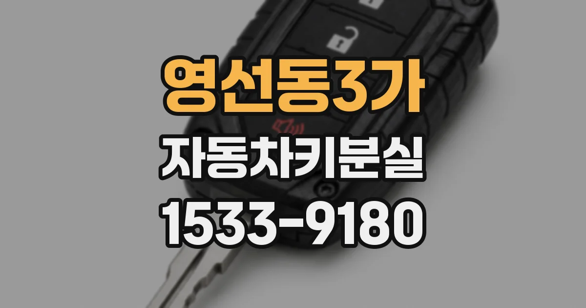 영선동3가 자동차키분실