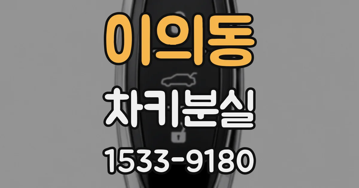 이의동 차키분실