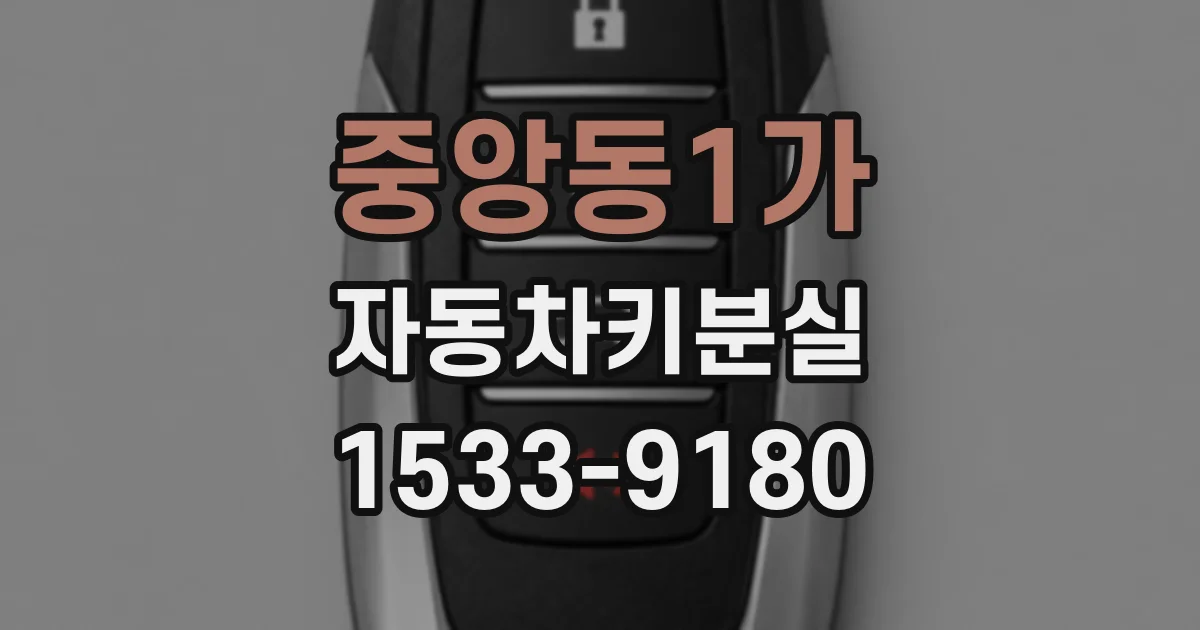 중앙동1가 자동차키분실