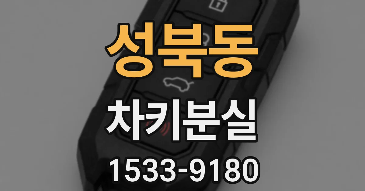 성북동 차키분실