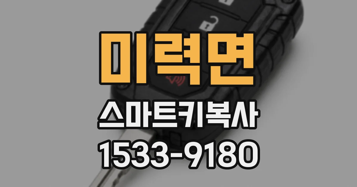 미력면 스마트키복사
