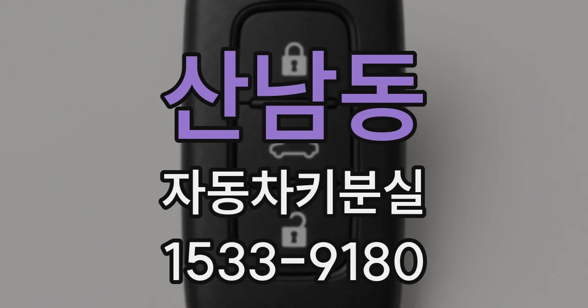 산남동 자동차키분실
