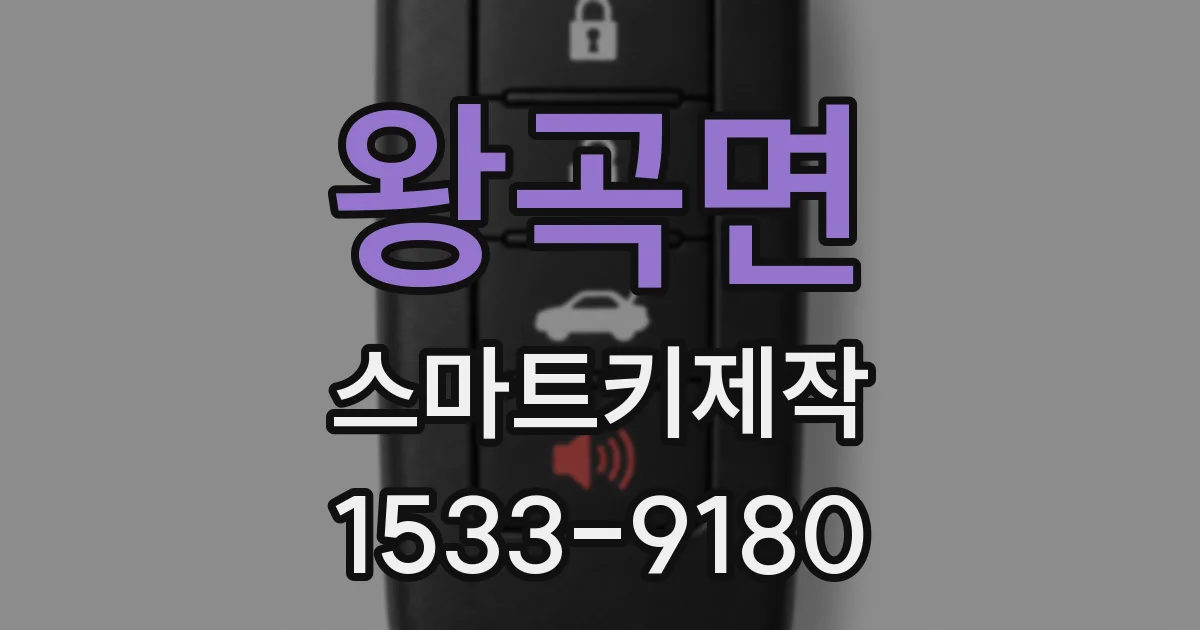 왕곡면 스마트키제작