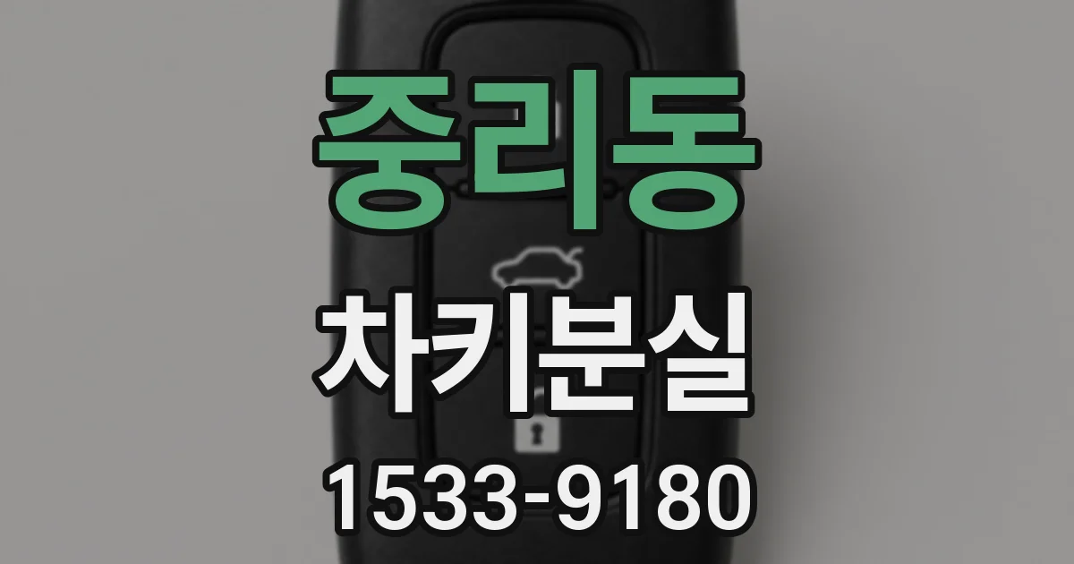 중리동 차키분실