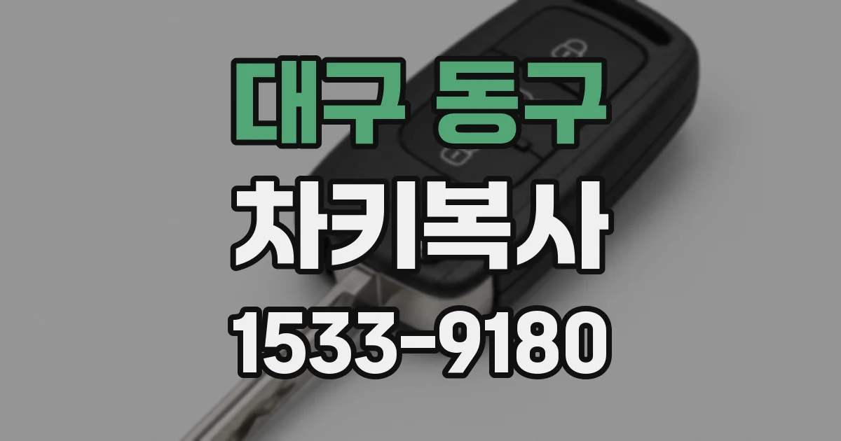 대구 동구 차키복사
