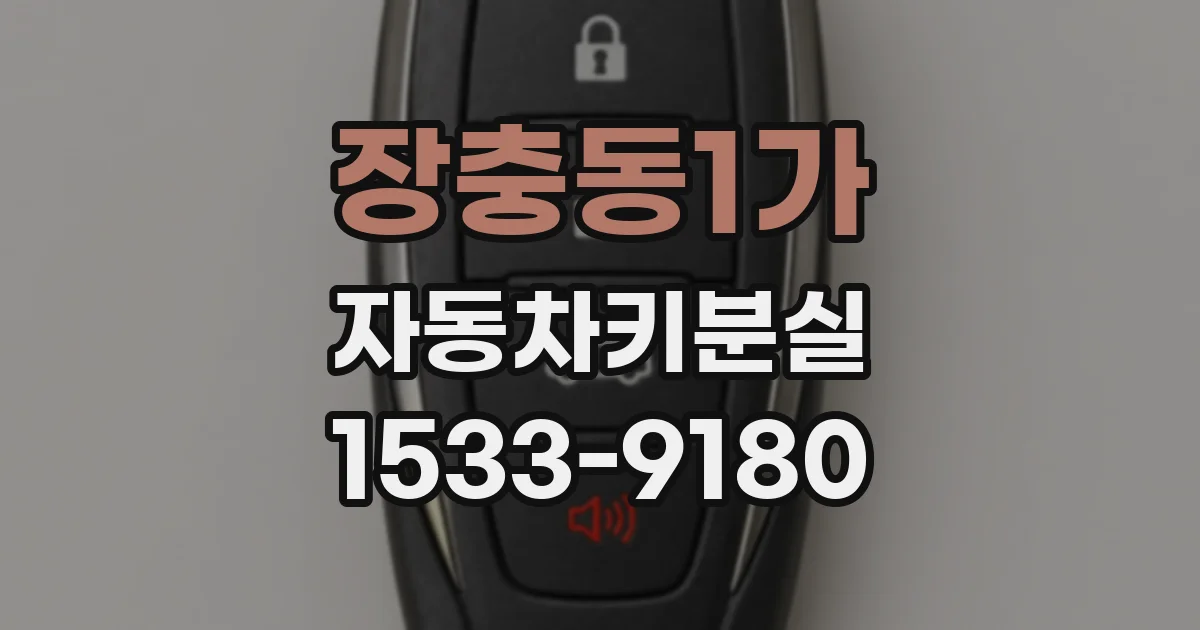 장충동1가 자동차키분실