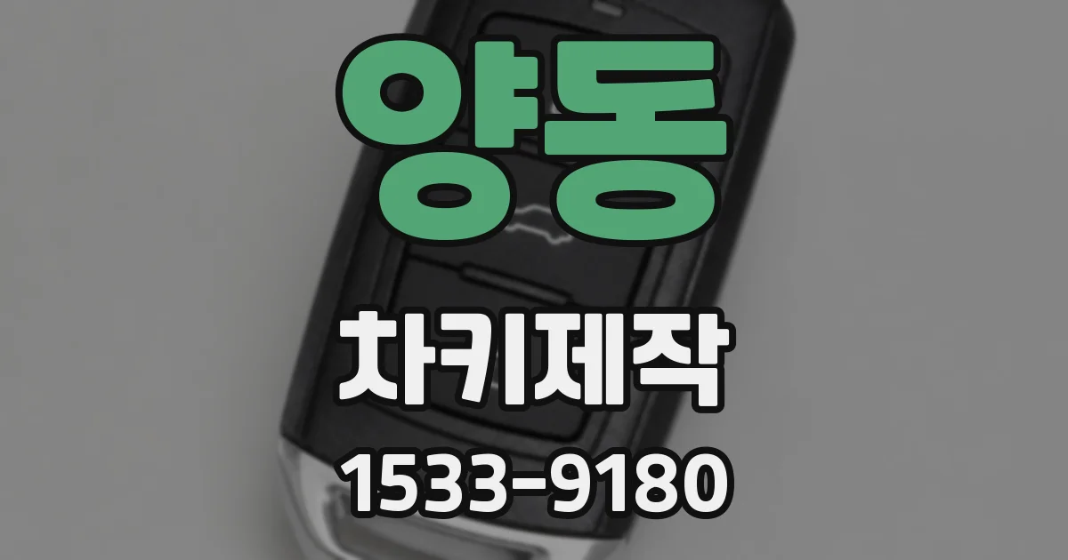 양동 차키제작