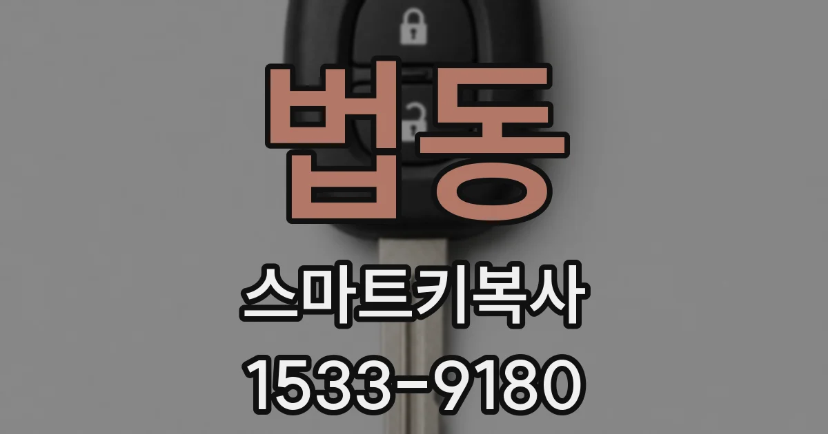 법동 스마트키복사