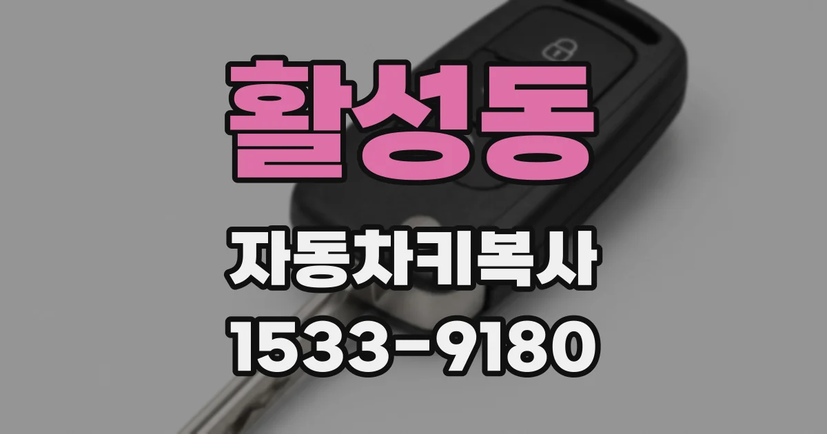 활성동 자동차키복사