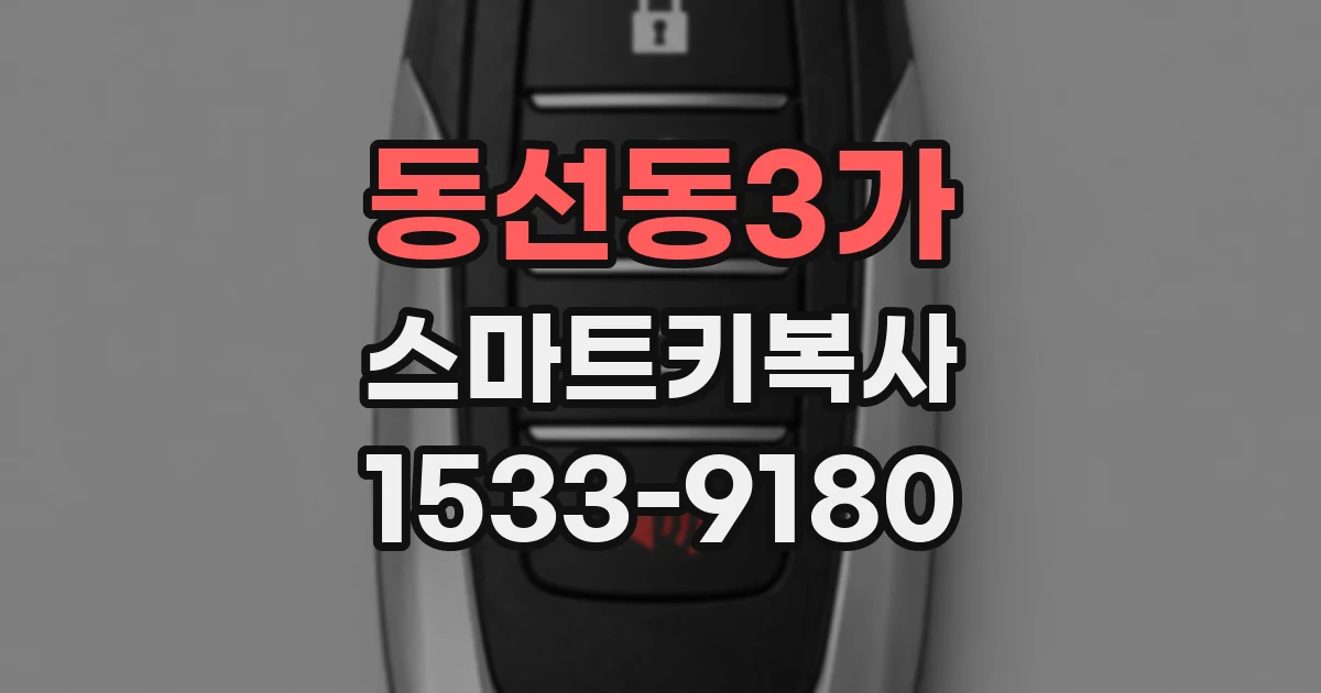 동선동3가 스마트키복사