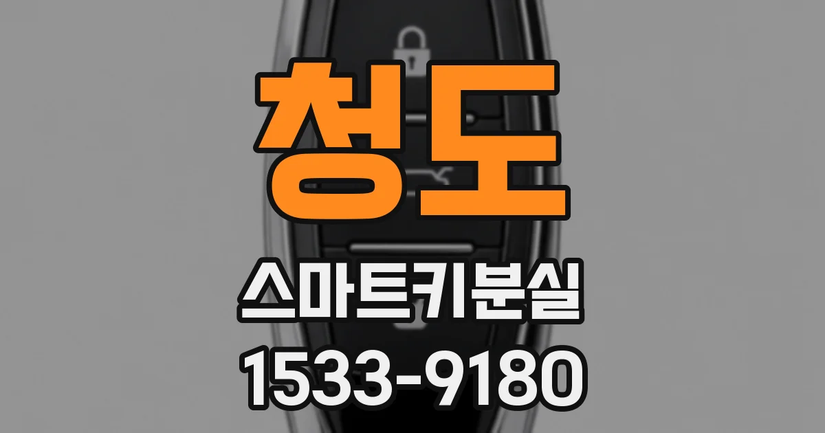 청도 스마트키분실