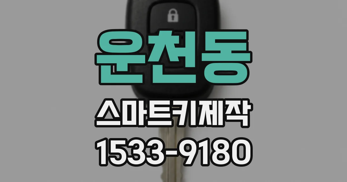운천동 스마트키제작