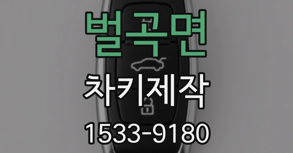 벌곡면 차키제작