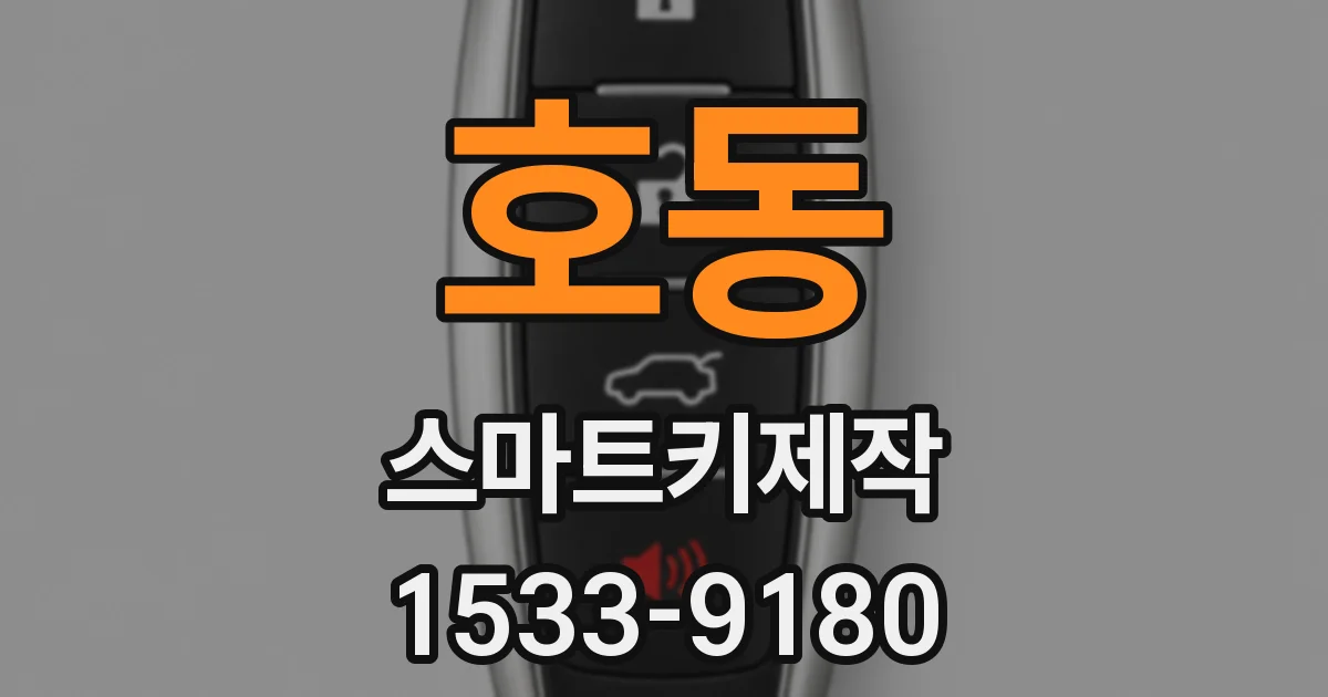 호동 스마트키제작