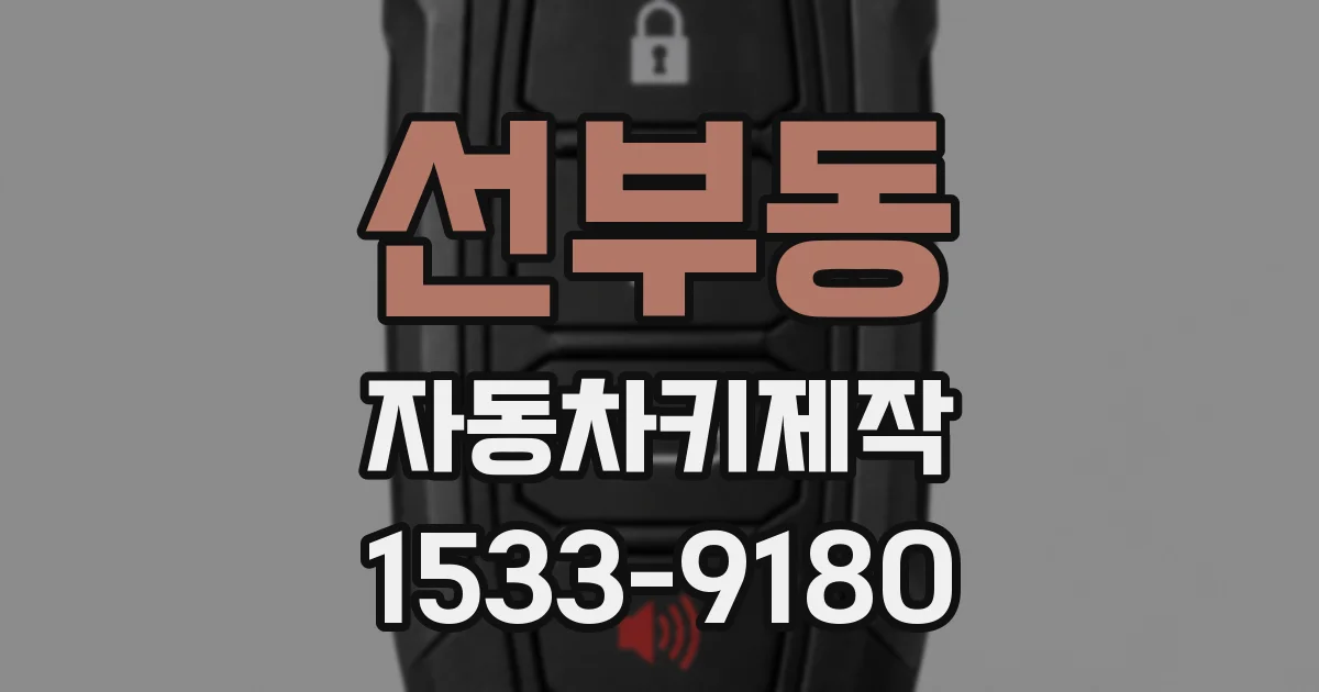 선부동 자동차키제작