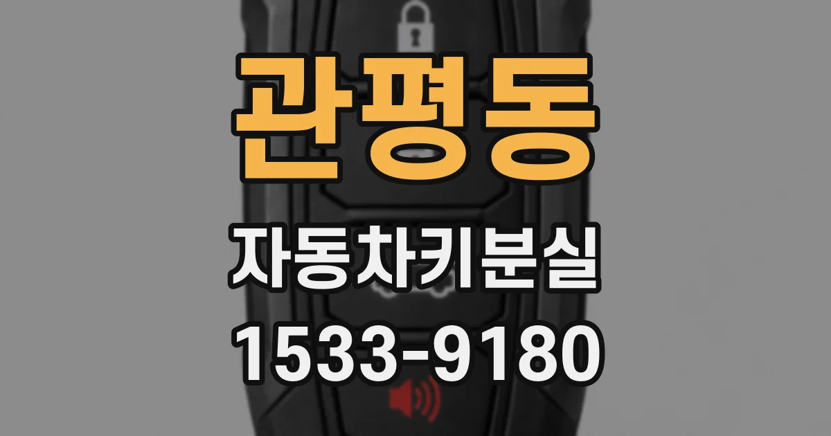 관평동 자동차키분실