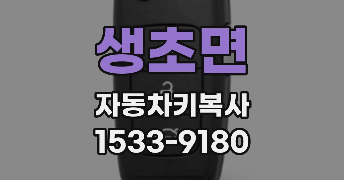 생초면 자동차키복사