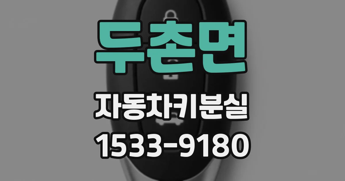 두촌면 자동차키분실