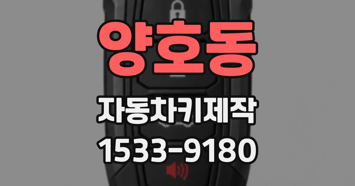 양호동 자동차키제작