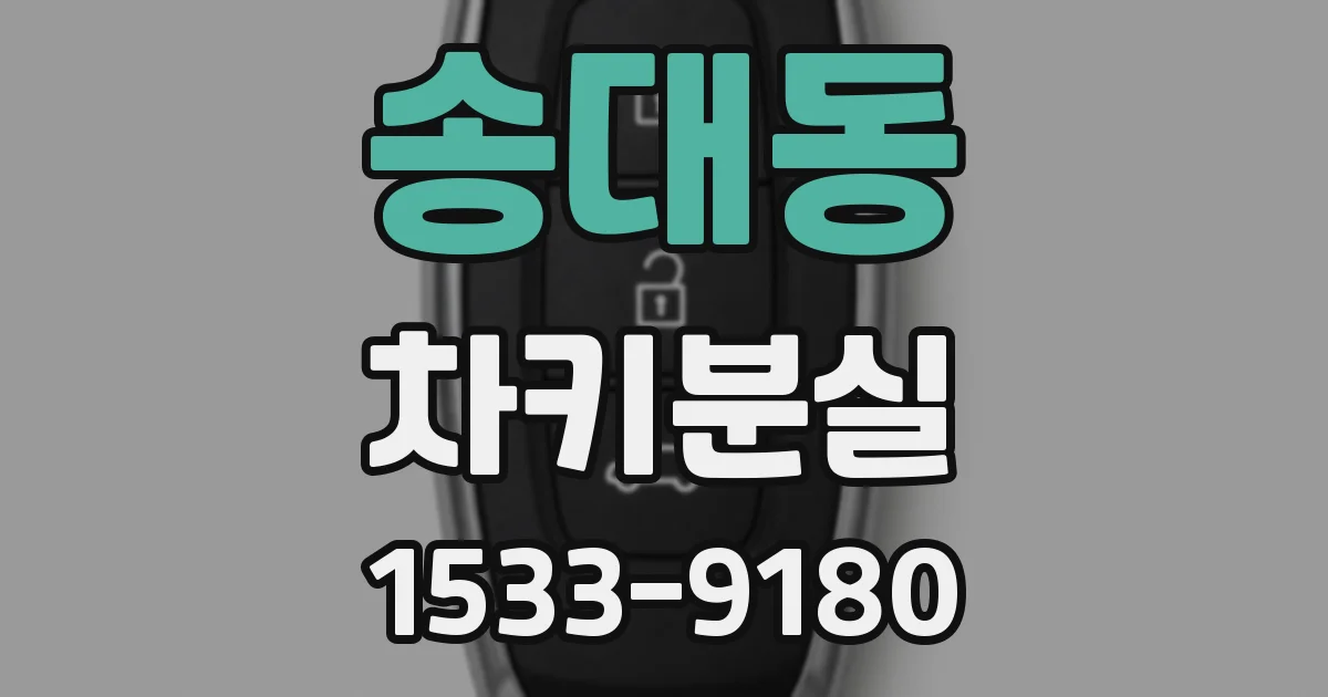 송대동 차키분실
