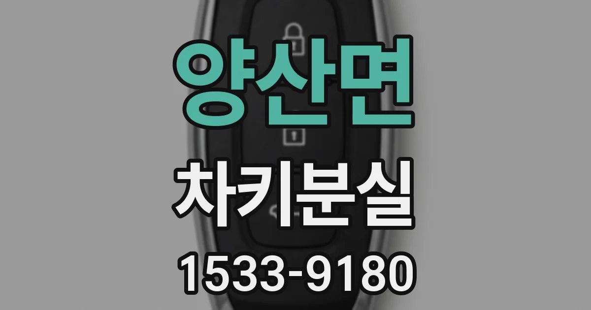 양산면 차키분실