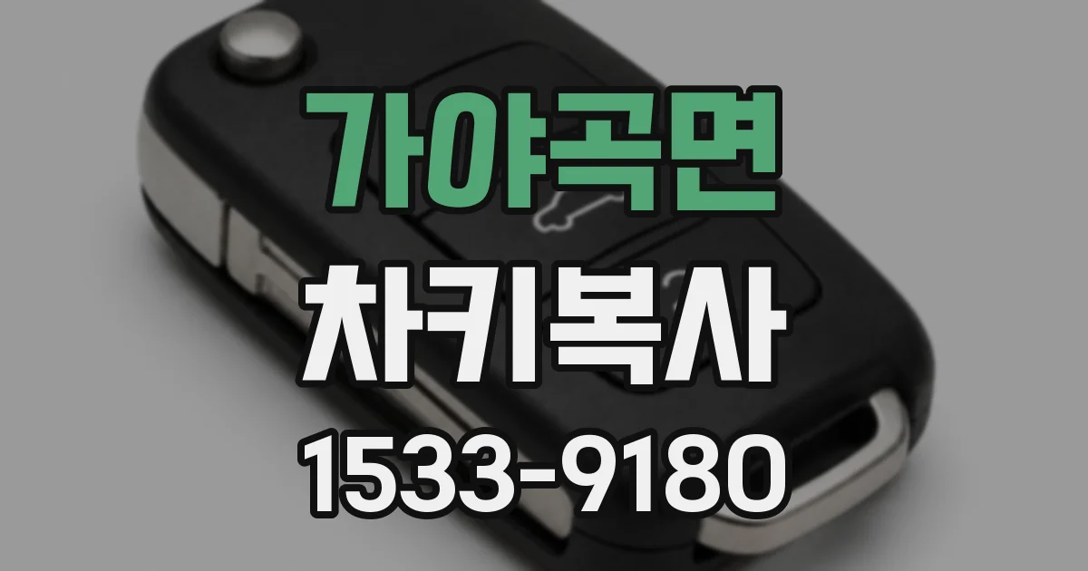 가야곡면 차키복사