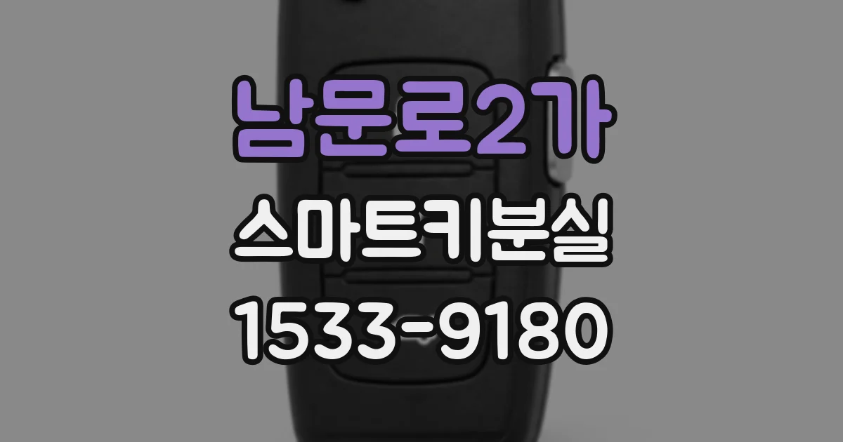 남문로2가 스마트키분실