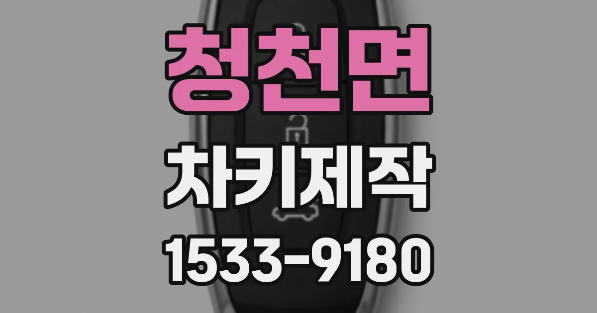 청천면 차키제작