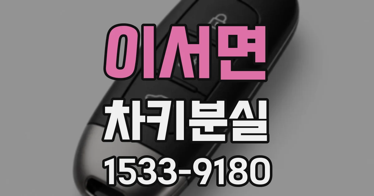 이서면 차키분실