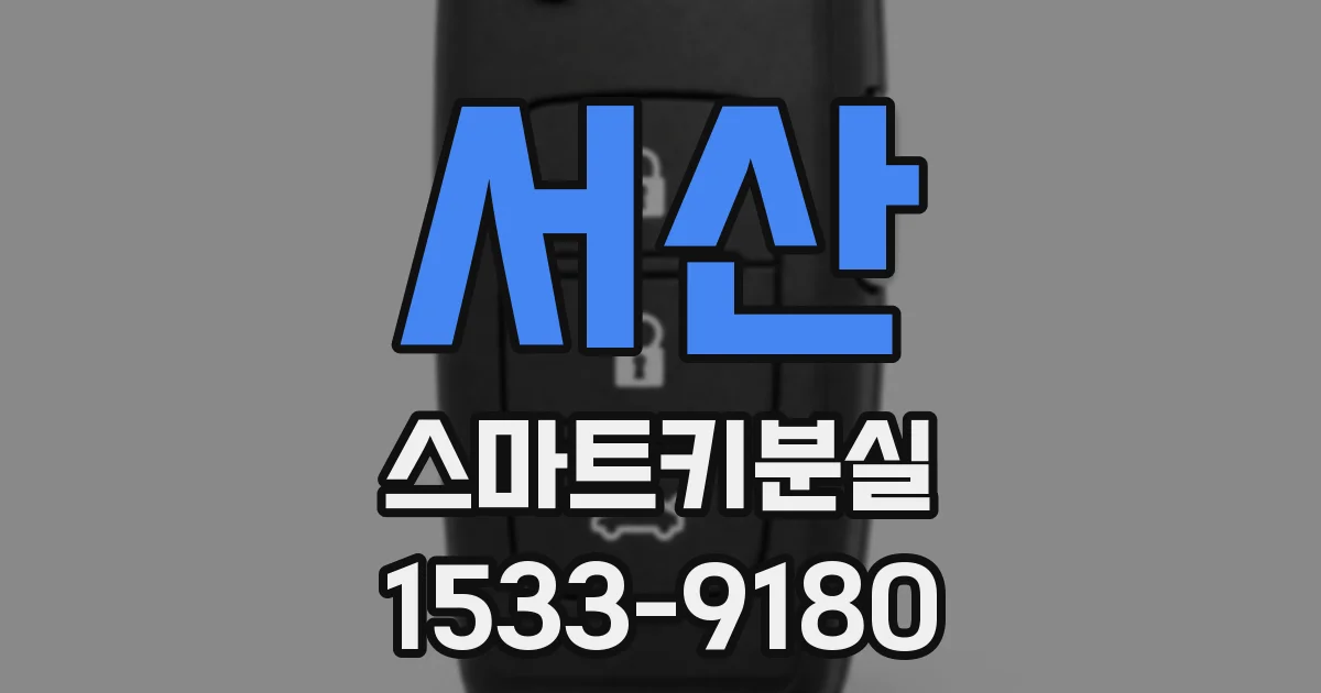 서산 스마트키분실