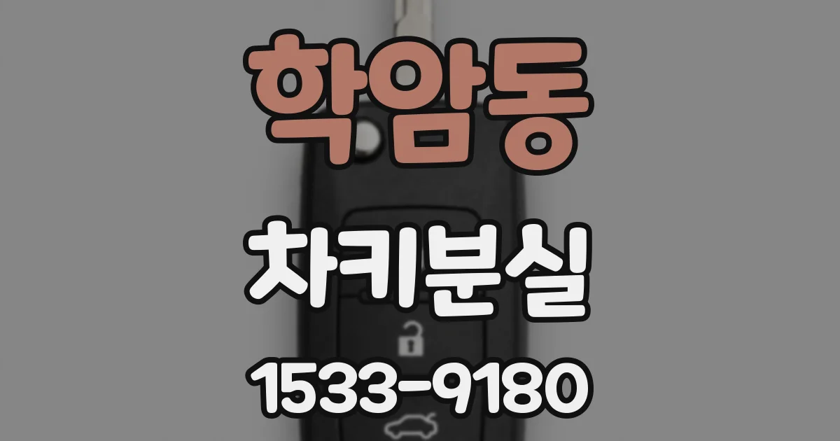 학암동 차키분실