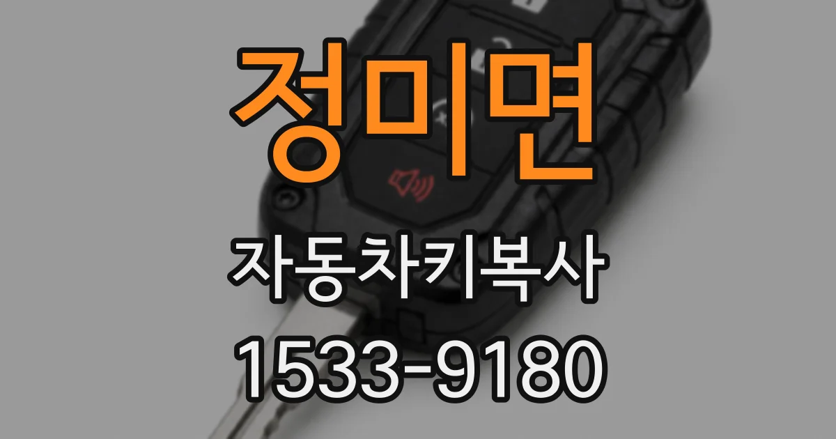 정미면 자동차키복사