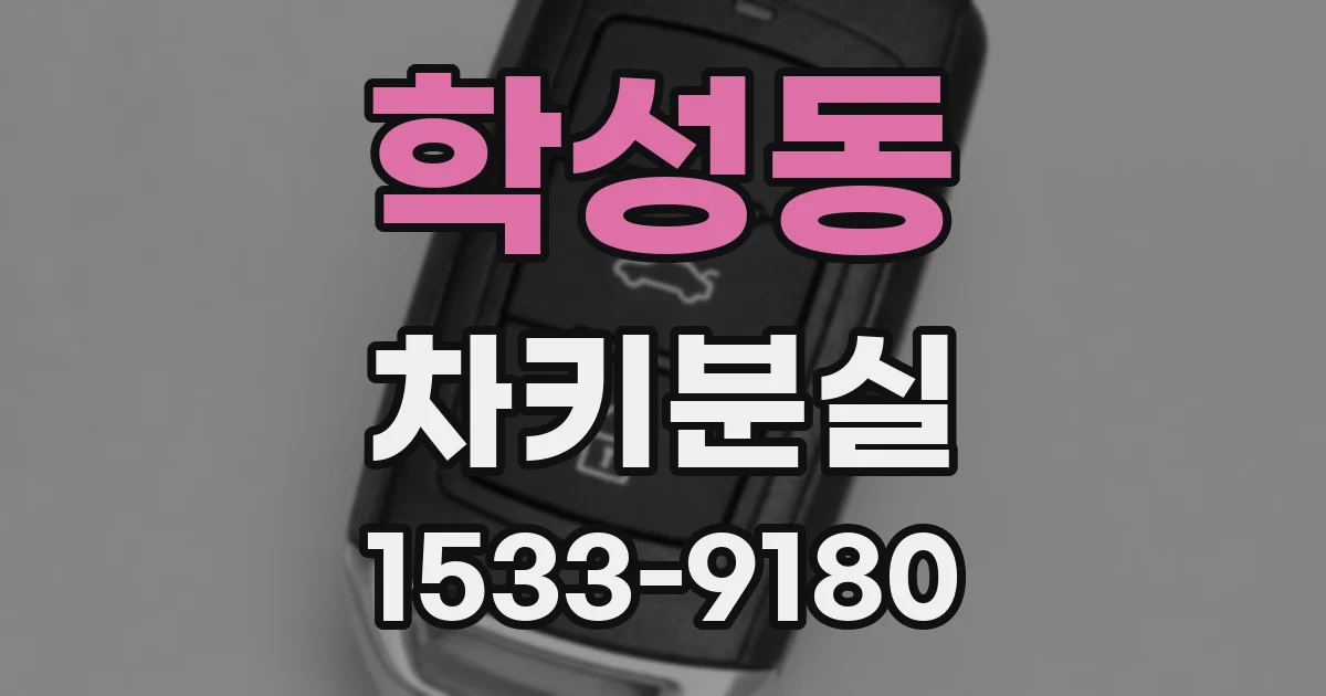 학성동 차키분실